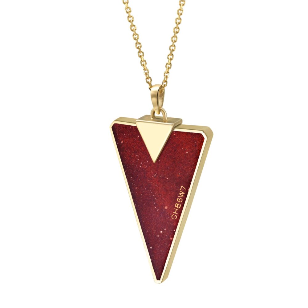 VINCELLS GLORIOSUS pendant in yellow gold with red wine stone - Image 2