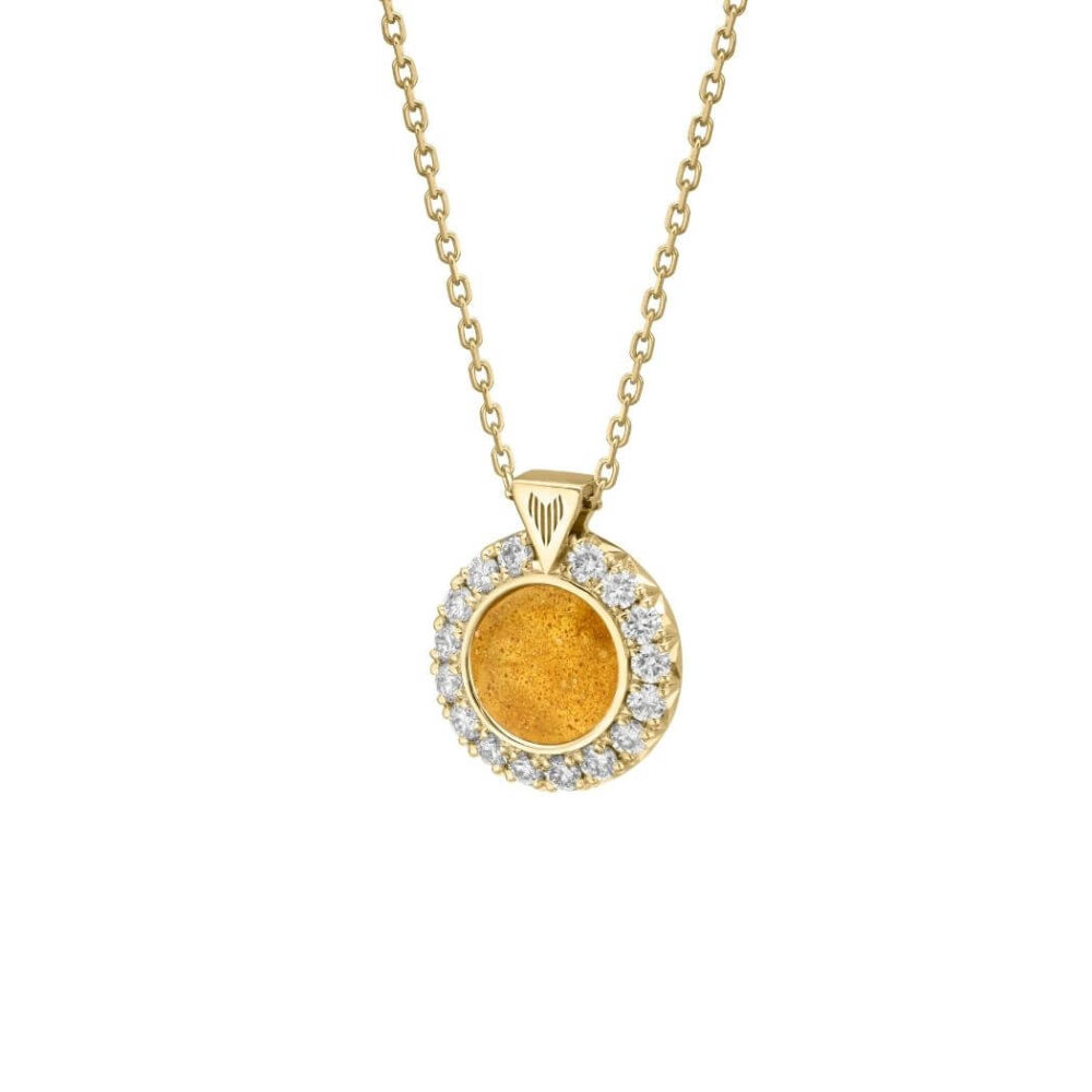 VINCELLS MIRABILITAS FAMILIA pendant in yellow gold with white wine stone - Image 2