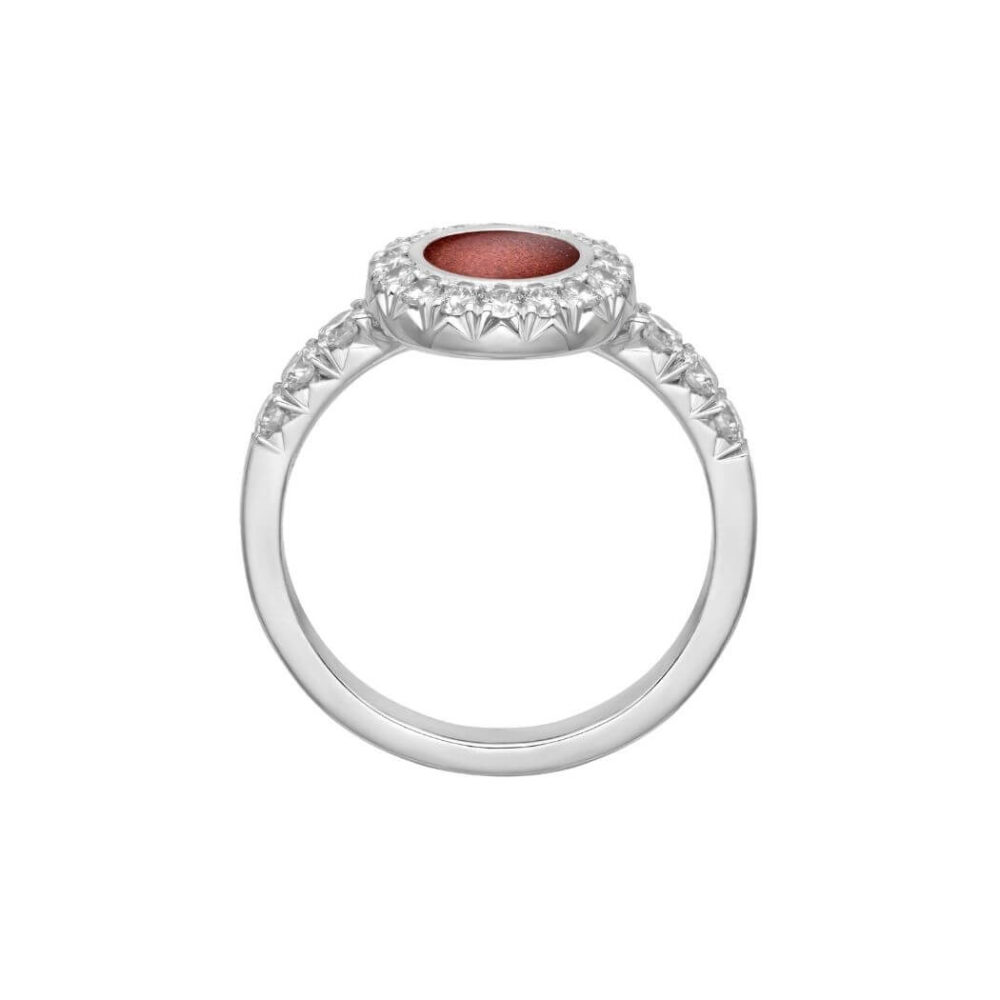 VINCELLS MIRABILITAS GRATIA ring in white gold with red wine stone - Image 3