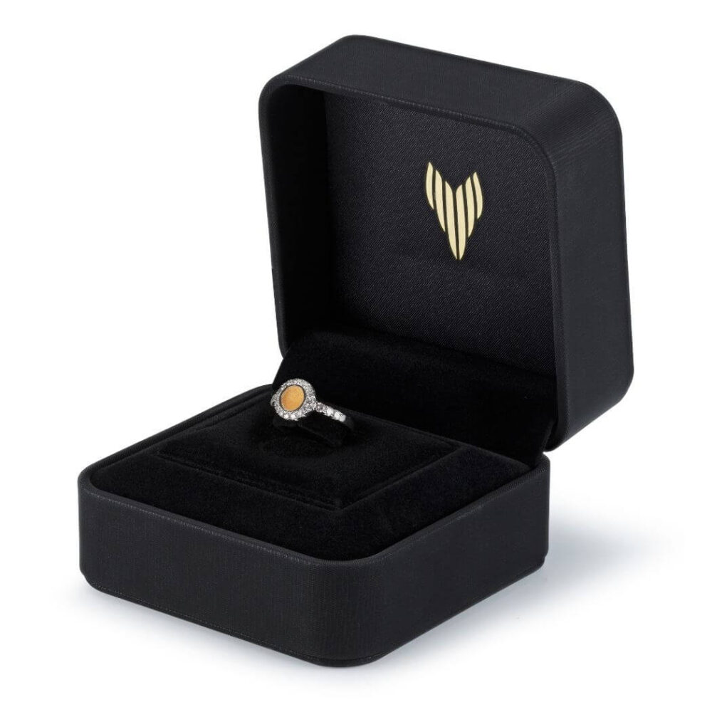 VINCELLS MIRABILITAS GRATIA ring in white gold with white wine stone - Image 4