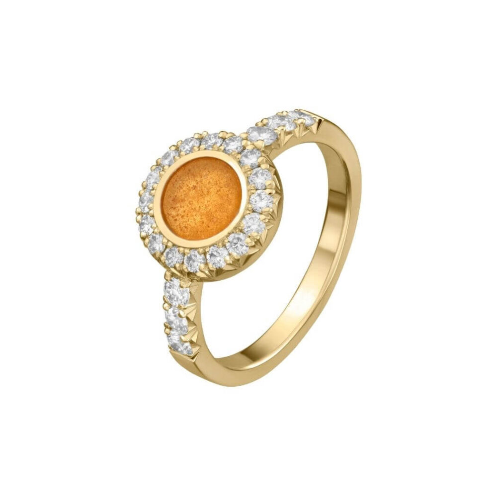 VINCELLS MIRABILITAS GRATIA ring in yellow gold with white wine stone - Image 2